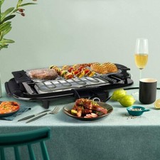 Appareil Raclette Grill Multifonction Pierre Naturel Plaque Fonte Portable 1300w