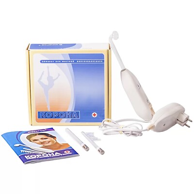 DARSONVAL CORONA-02 HIGH FREQUENCY UNIT (3 ELECTRODES) FOR ACNE, WRINKLES, HAIR