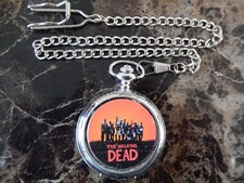 THE WALKING DEAD CHROME POCKET WATCH WITH CHAIN