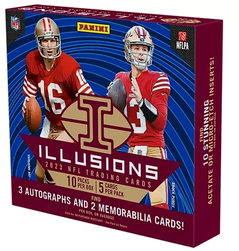 2023 Panini Illusions Football Factory Sealed Hobby Box - 5 Hits - 3 Autographs!