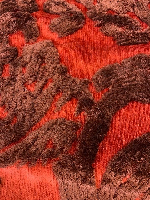 Pottery Barn Natalia Jacquard Pillow Cover Silk 22”x22” Red ~ NWT's - Image 2 of 4