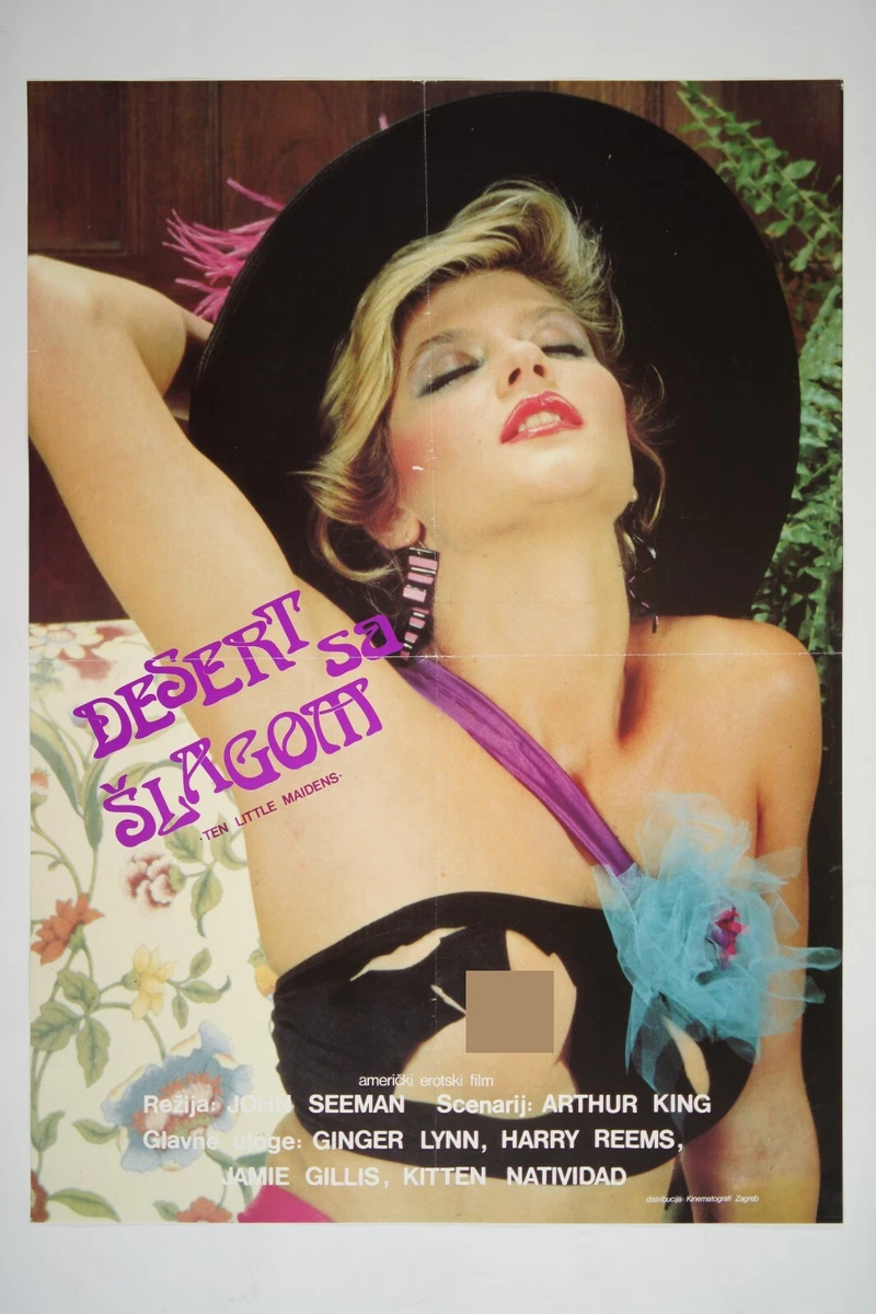 TEN LITTLE MAIDENS Original RARE exYU movie poster 1985 GINGER LYNN NINA  HARTLEY | eBay