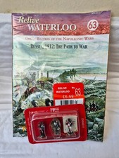 ISSUE 63 DEL PRADO RELIVE WATERLOO SET OF 3 PAINTED LEAD SOLDIERS DWA031 28MM