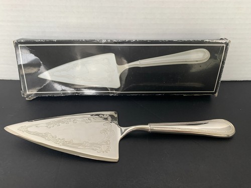 Cake Pie Slice Server Silver Plated Ornate Design 10.5" L - Photo 6 sur 13