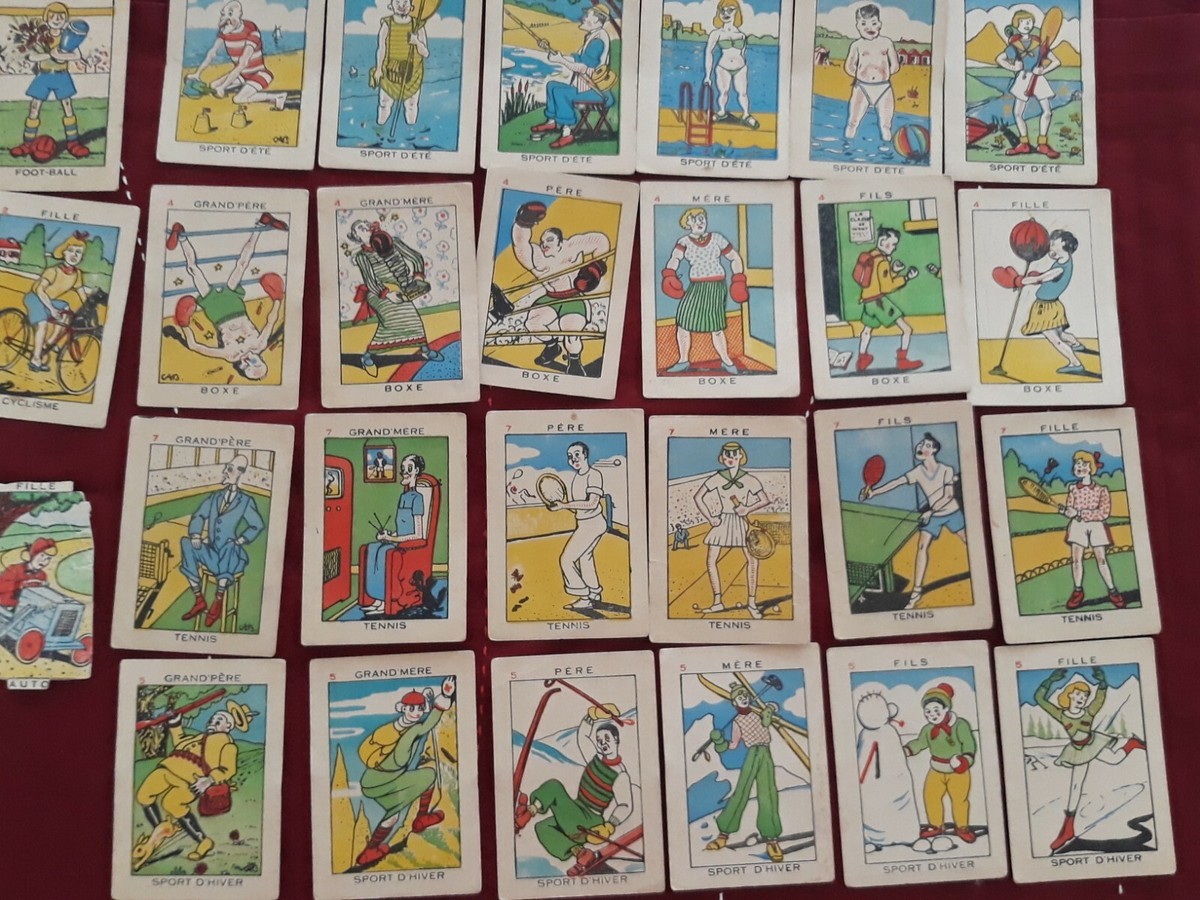 Jeu Des 7 Familles Ancien - Jeu De Cartes Vintage Collection - Occasion Bon état