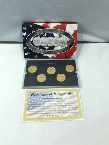 2006 Gold Edition state quarter collection, gold plated coins - Picture 6 of 7