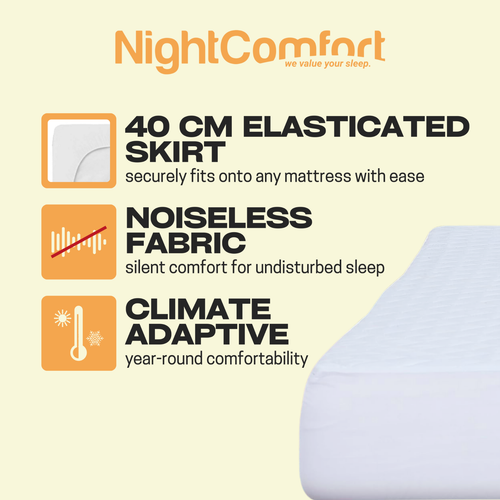 NightComfort Ultra Snuggle Corovin Non Woven Mattress Protector- Extra Deep 38cm - Picture 30 of 72