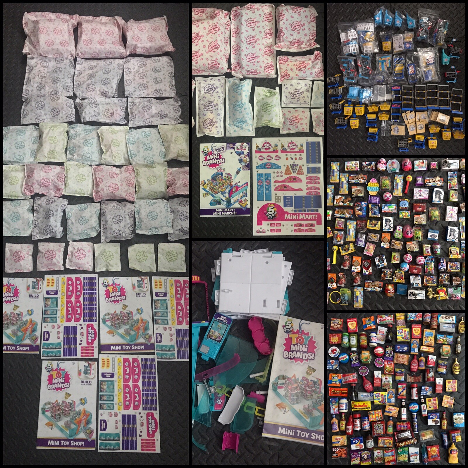 13lbs of 5 SURPRISE MINI BRANDS (FOOD, TOYS, FIXTURES & UNOPENED PLAYSET BAGS)