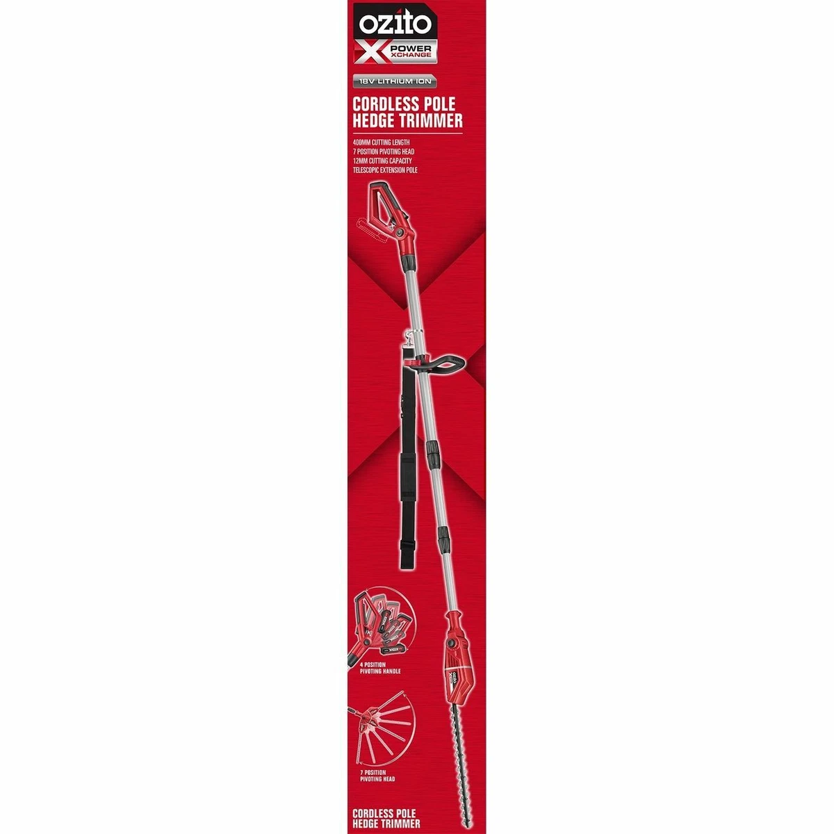 OZITO POWERXCHANGE PXC 18V CORDLESS Li ION POLE HEDGE TRIMMER