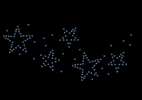 2x Star Lace Iron On Rhinestone Transfer Crystal Hotflix t-shirt applique patch - Picture 5 of 13