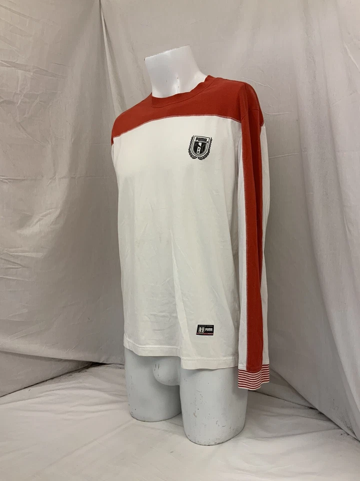 Puma футбол рубашка L белый длинным рукавом #7 ворота YGI Y1-270 - Изображение 4 из 4