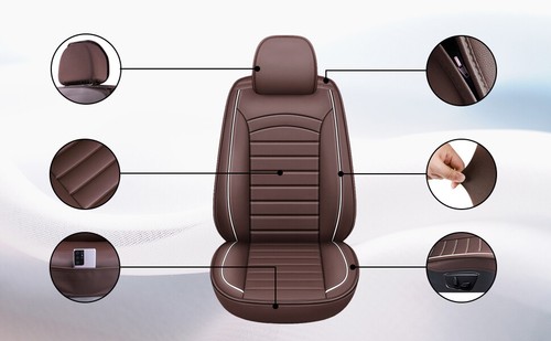 Leather Automotive Car Seat Covers Waterproof Cushions for Honda Front Full Set - Bild 9 von 24