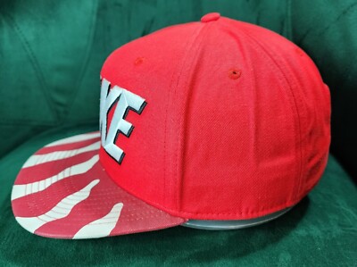 Nike キャップ 1Size Nike S1ZE Just Do It Zebra Pattern Snapback Hat Red Big Nike Spell