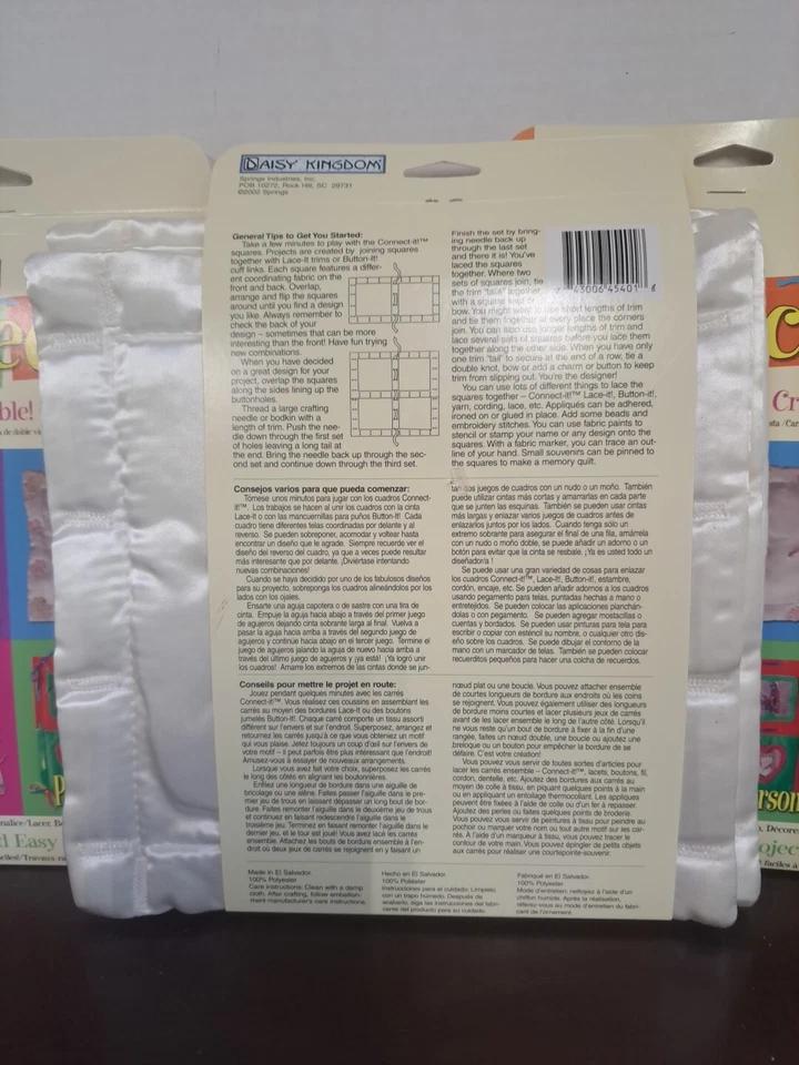 Lote de 3 cuadrados Daisy Kingdom Connect It blanco satinado/brillo de 9 pulgadas (4 por paquete) Foto 3 de 4