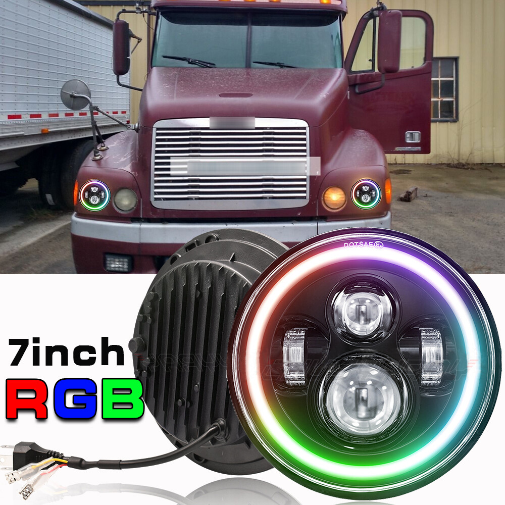 For Freightliner Century Class 7inch Round LED Headlights