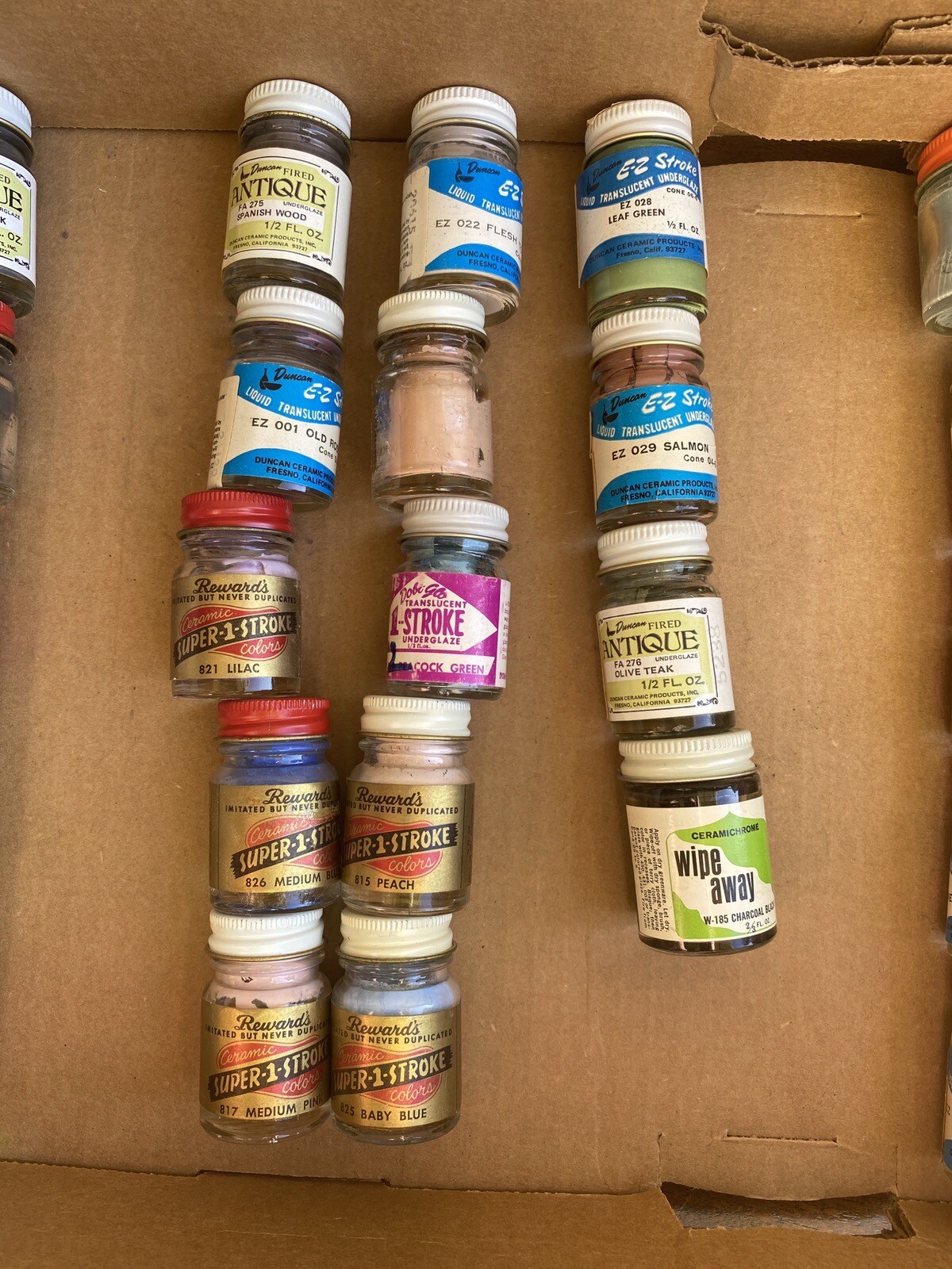 VTG Huge Duncan Ceramic Paints Gloss Glaze & More Variety Types Brands