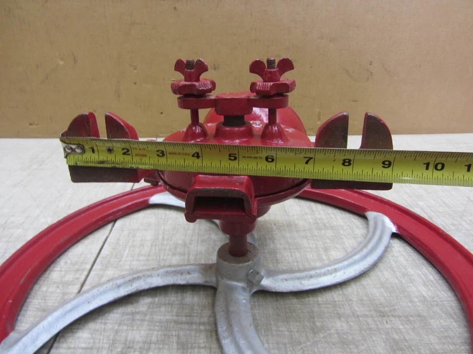 VTG ANTIQUE CAST IRON COFFEE GRINDER HAND CRANK BELT GRAIN FEED MILL WILSON BROS - Image 4 of 4