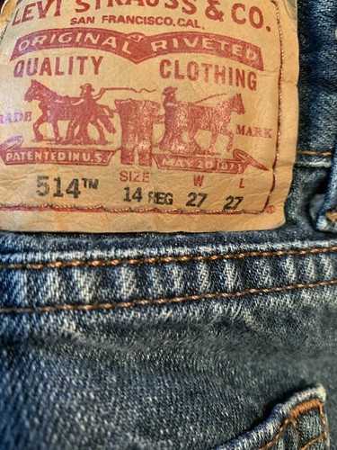 Levis 514 Jeans Boys Size 14 Regular 27x27 Medium Wash E510 - Picture 3 of 5