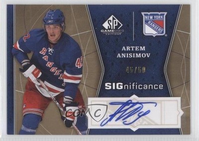 2009 SP Game Used Edition SIGnificance 45/50 Artem Anisimov Rookie Auto RC 1i0