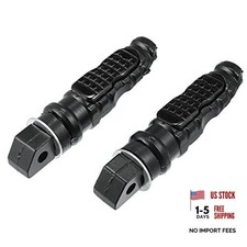 1 Pair Motorcycle Foot Pegs Aluminum Alloy Motorbike Footrests Pedals Black