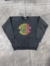 Vintage University of Minnesota Crewneck Sweatshirt 8 0s Black Faded USA Made