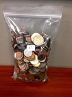 World Coins - 50 Different Coins from 50 Countries; Identifier List; Velvet bag