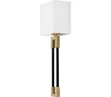 Capital 644711AB Bleeker Wall Sconce, 1-Light 60 Watts, Aged Brass And Black