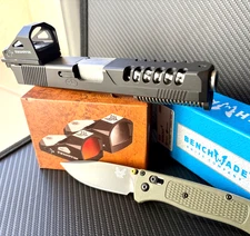 Heavy Armor Glock 17 Gen 4 Slide w/ Red Dot Sight Complete G17 Upper +FREE KNIFE