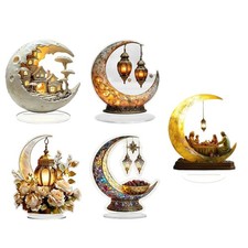 Eid Mubarak Ornament 2D Modern Ramadan Mond Dekor für Hotel Schreibtisch Schlafzimmer
