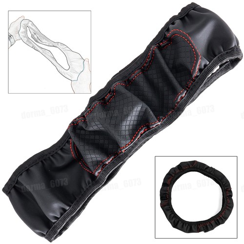 15''/38cm Red Universal PU Leather Car Steering Wheel Cover Anti-slip Breathable - Foto 10 di 11