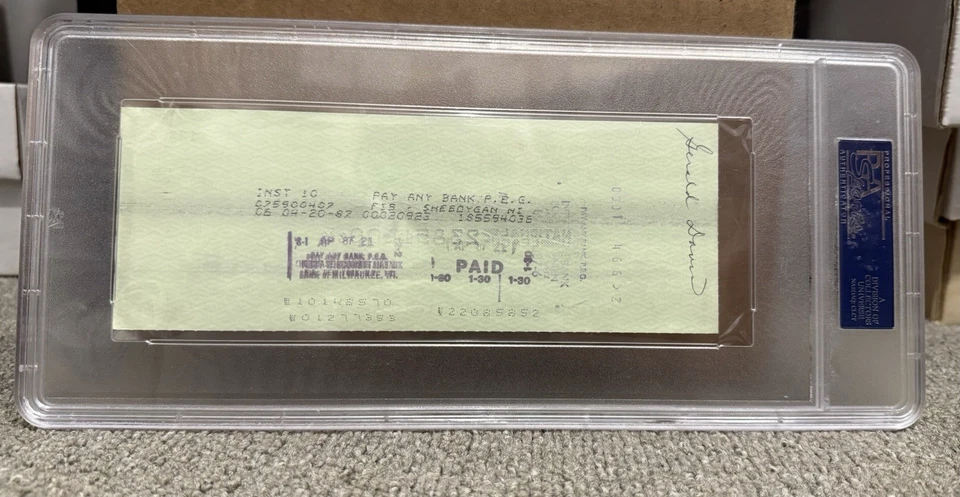 Bart Giamatti & Pete Rose Doble Firmado Autografiado Cancelado Cheque PSA ADN Foto 3 de 4