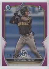 2023 Bowman Chrome Prospects Fuchsia Refractor /199 Nerwilian Cedeno Cedeño 6k2