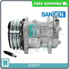 New Compressor For Oe Sanden Sd5h14 - 132mm 2 Groove Clutch 12v Oe 86508521