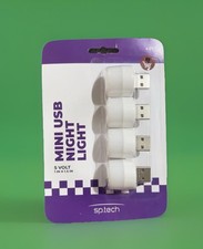 4 Pcs USB Portable LED Mini Night Light Small Round Lamp Computer Mobile Power