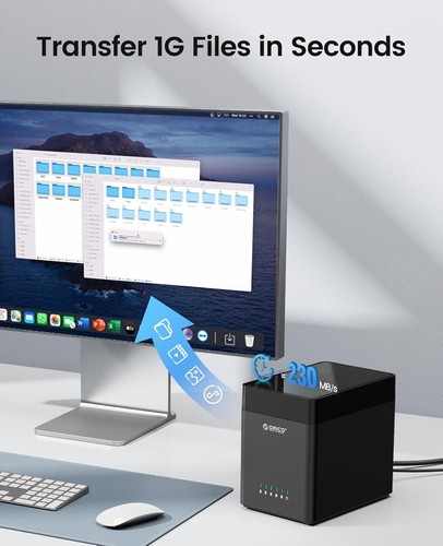 ORICO 5 Bay Hard Drive Enclosure USB 3.0 to SATA 3.5inch Enclosure Magnetic Tool - Picture 5 of 8