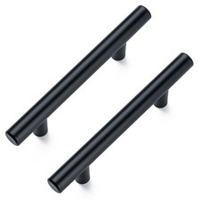 10 Pack Cabinet Pulls Matte Black Stainless Cabinet Handles, for Kitchen and ...