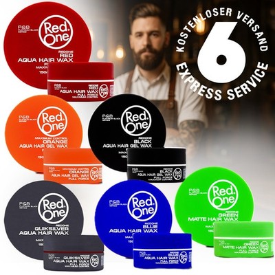 6x RedOne Wax Gel 150 ml - Red, Blue, Orange, Violett, Quicksilver, Black, Green