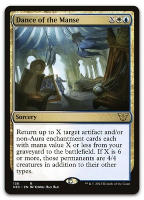 Dance of the Manse #136 (NM) Kamigawa Neon Dynasty NEC Magic MTG