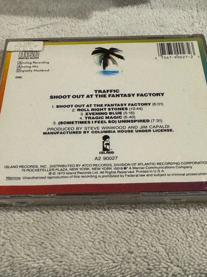 Traffic - Shoot Out At The Fantasy Factory CD - VERY GOOD CONDITION!!! Foto 2 de 2