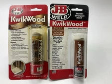 (2) J-B Weld 8257 Kwik Wood Hand Mixable Epoxy Putty, BROWN, 1 OZ STICK