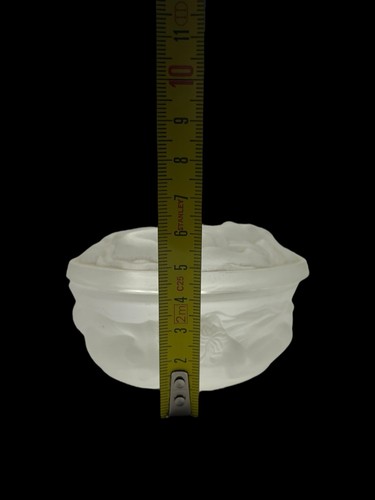 Bonboniere Dose Gussglas Frau nackt naiv alt Vintage Frankreich - Bild 9 von 9