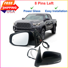 Left Driver Side Mirror Fits 2016-2022 Toyota Tacoma With Power Glass - Heated