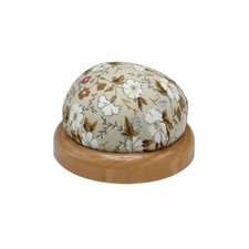 Sewing Pincushion Assortment Pin Cushion Wood Base Comfy Cotton Interior