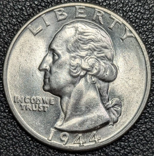 1944 Washington Silver Quarter 25C GEM UNC! - Old Glory C&C Weekly 1c Auction!