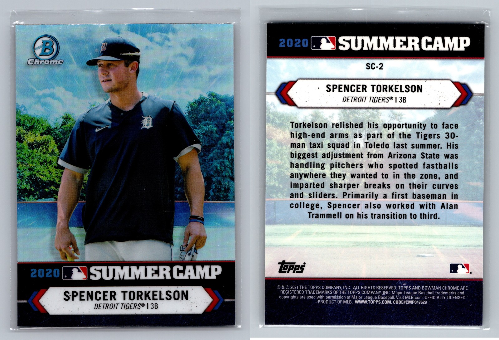 2021 Bowman Chrome #SC-2 Spencer Torkelson 2020 Summer Camp