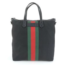 Gucci Web Sherry Line 368559 Leather Tote Bag Shoulder Bag Business Commuting