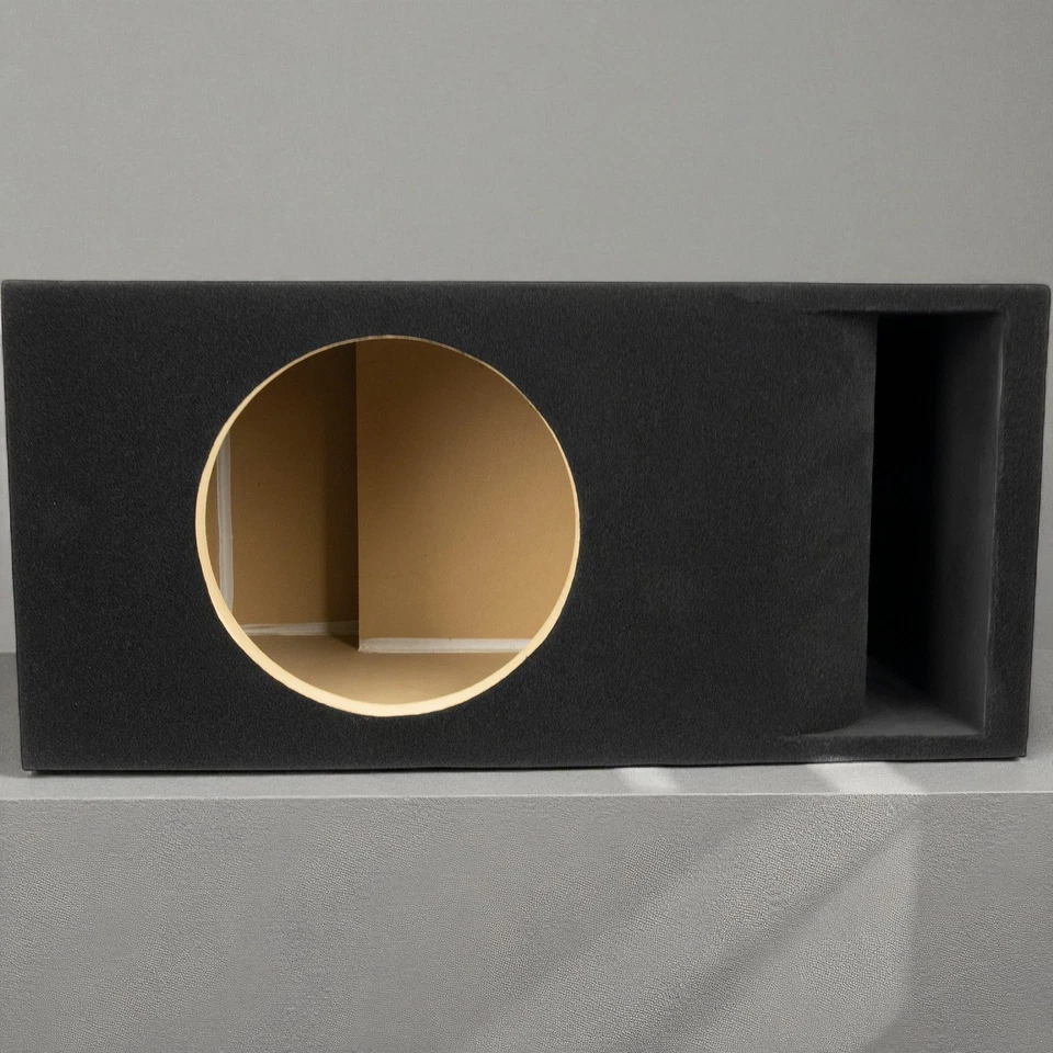 Caja de gabinete de subwoofer personalizada única con puerto Kerf para subwoofer de 12” (2,0 pies cúbicos) Foto 4 de 4