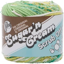 Lily Sugar'n Cream Yarn - Scrub Off-Greens - 6 Pack