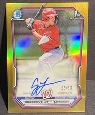 2026 Bowman Chrome 1st COY JAMES TRUE GOLD /50 ON CARD AUTO REFRACTOR CPA-CJ