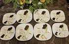RED WING CHINA LOTUS BRONZE 4-  7 3/8" & 4 - 6 1/4" PLATES. 1940